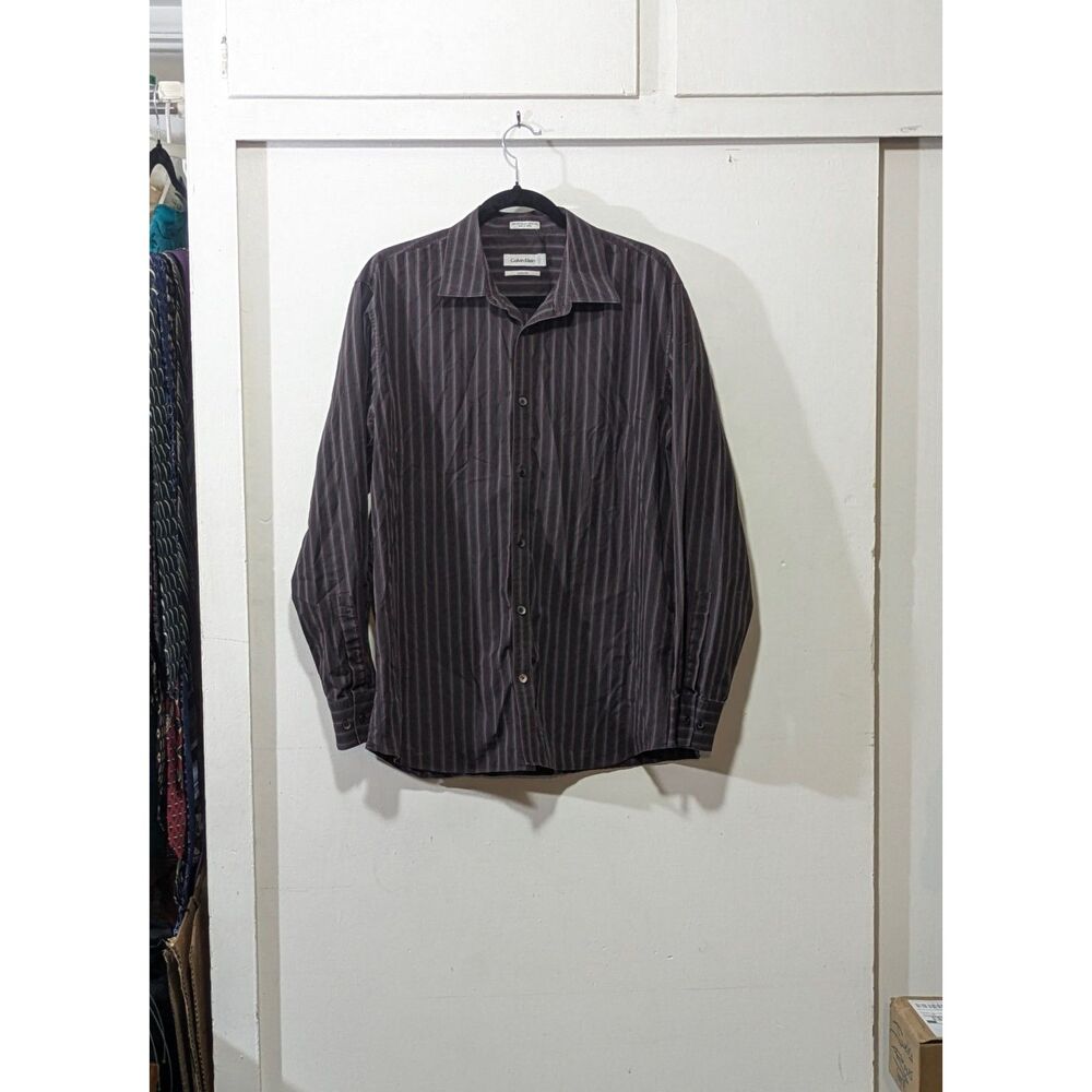 Long Sleeve Button-Down Dress Shirt - Calvin Klein sz. Large